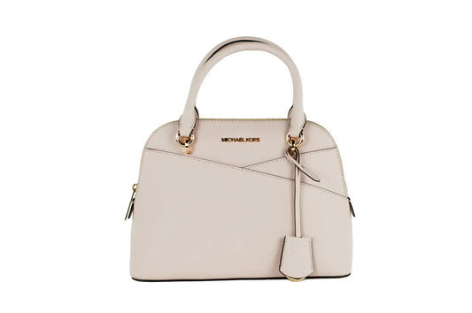 Michael Kors Jet Set Travel Medium Powder Blush Leather Dome X Cross Satchel Bag